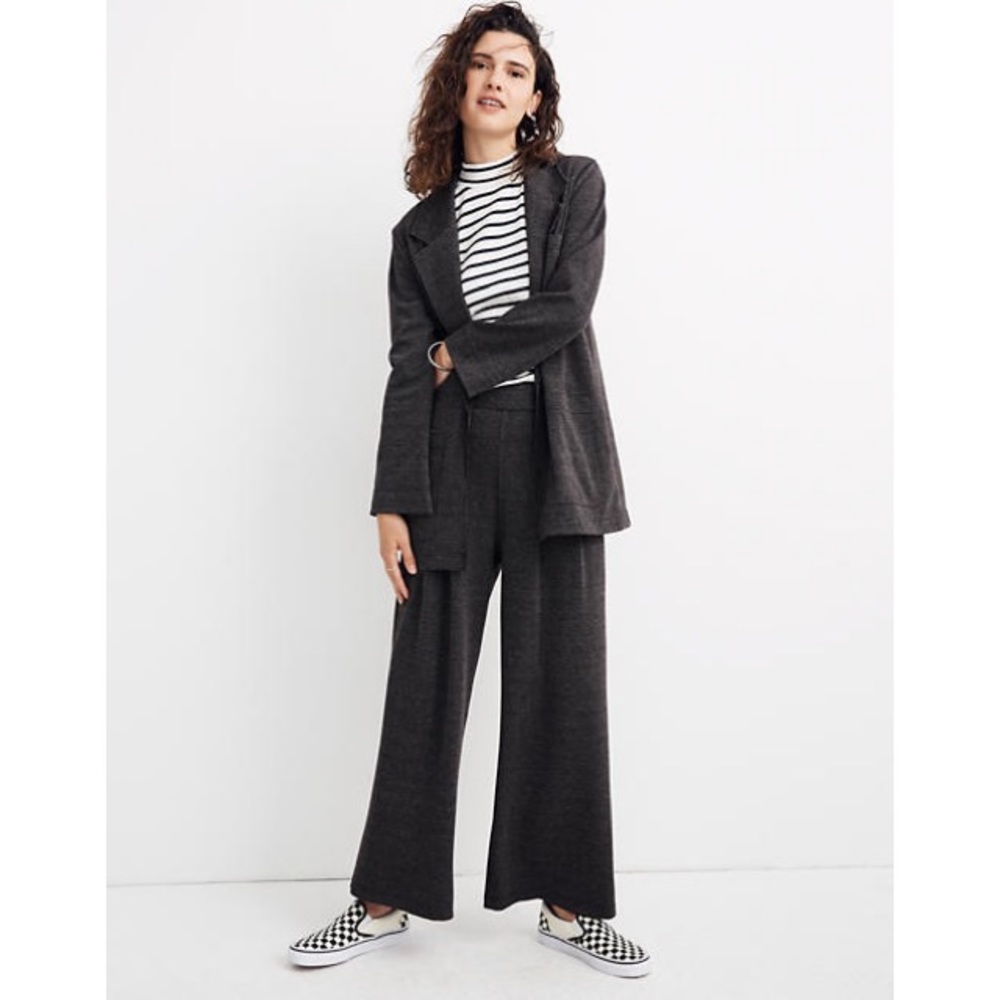 Madewell Oversized Knit Blazer in Glen Plaid